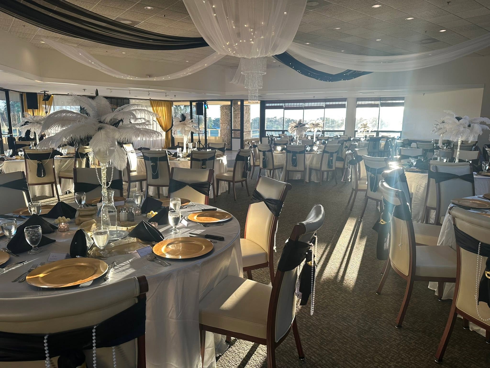 The Crane event room decorated for a special celebration